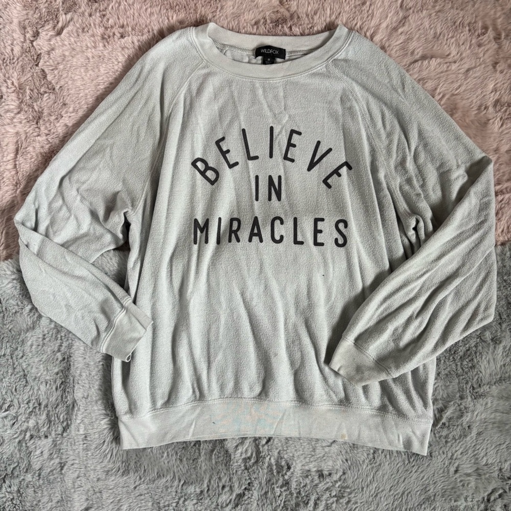 Wildfox believe in miracles white sweater - Picture 2 of 5